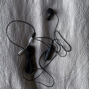 Black Clip-On Lavalier Microphone